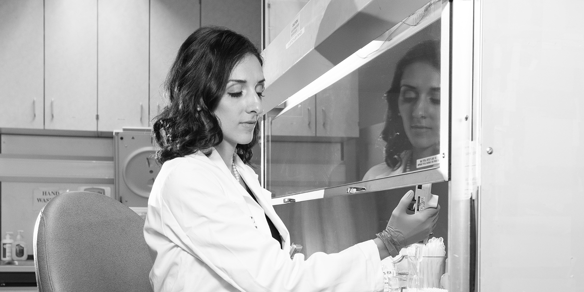 Woman working in a lab